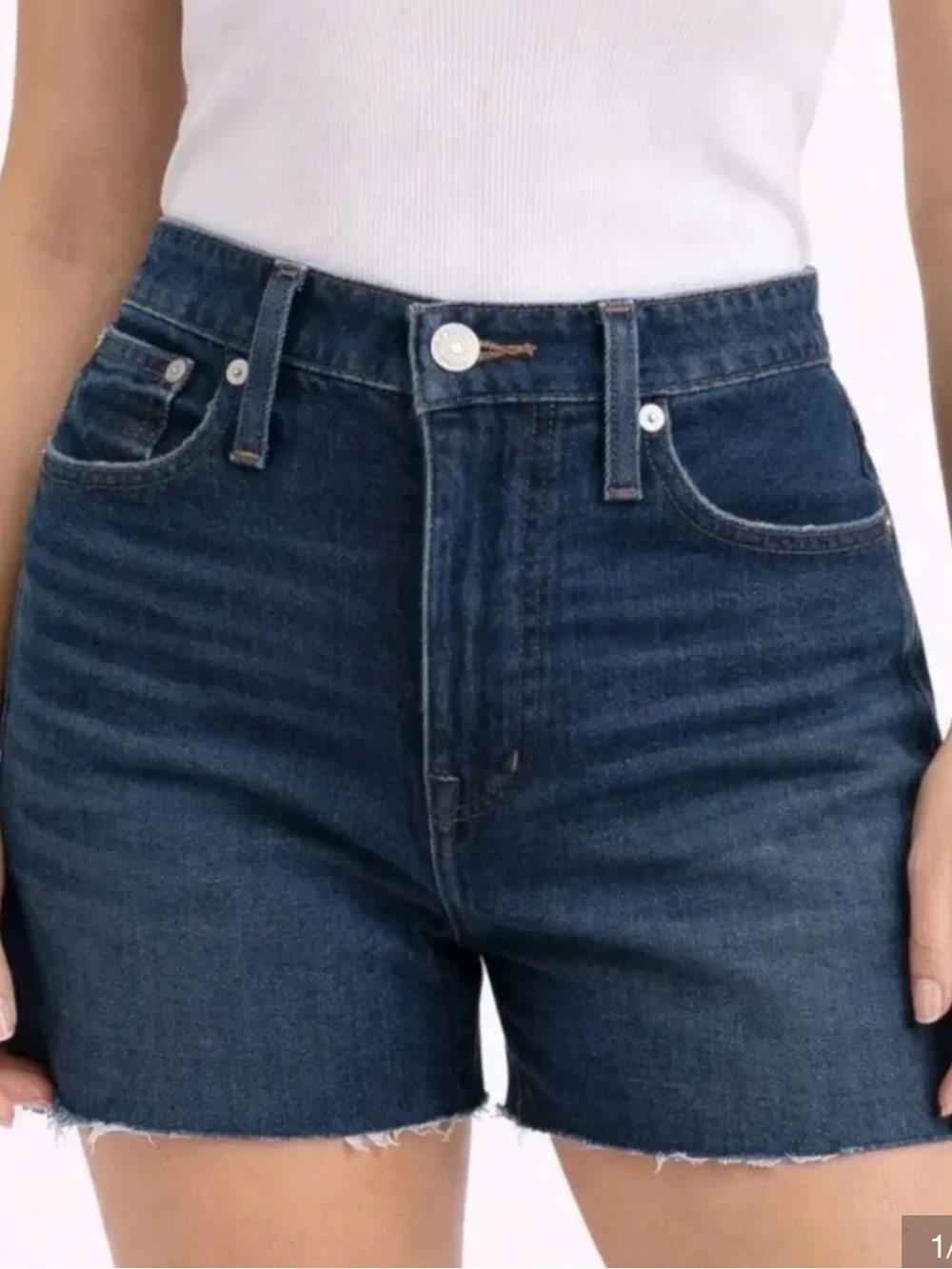 Madewell curvy high rise denim shorts